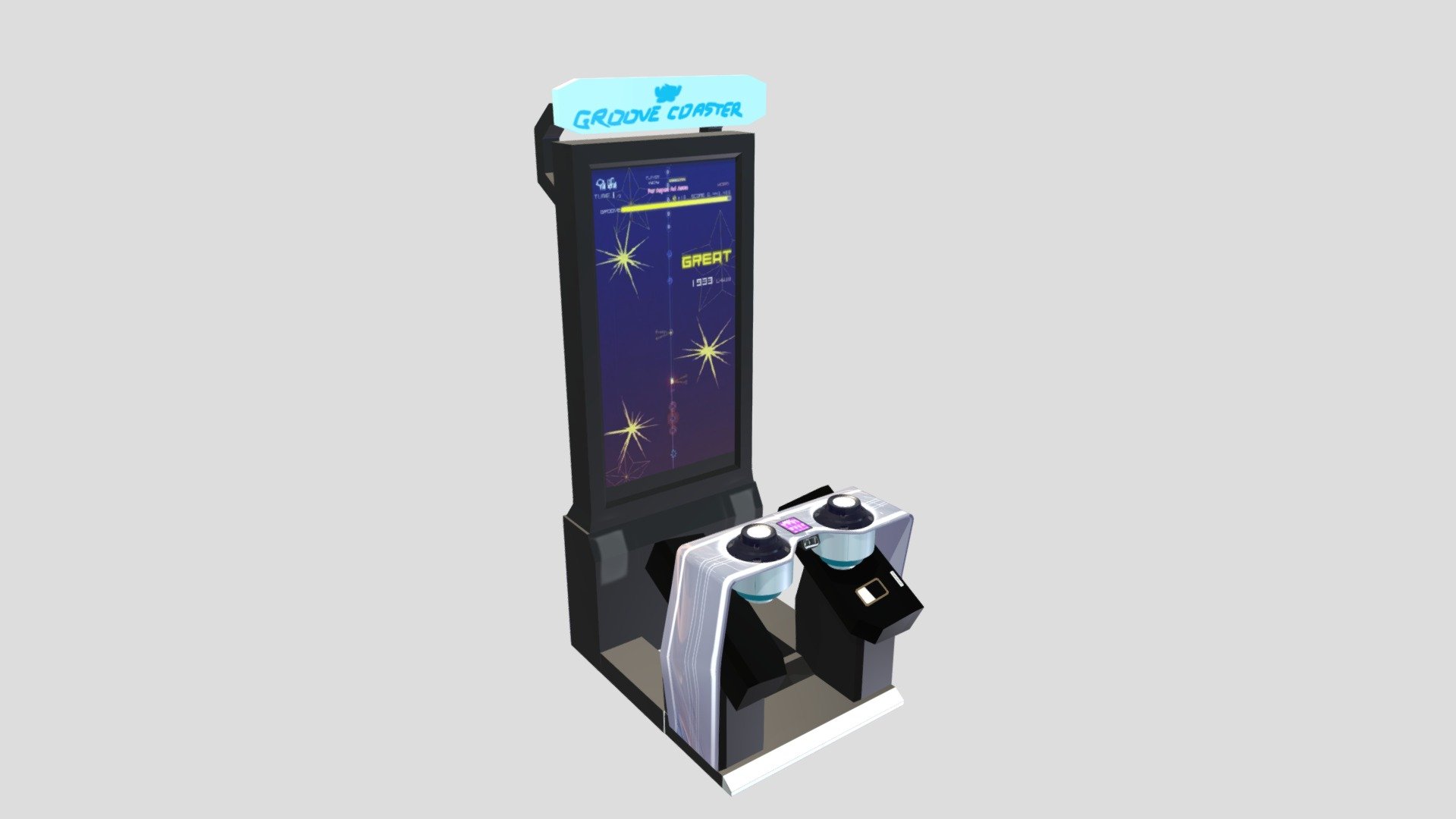 Groove Coaster Arcade Cabinet 3D model by NaCl586 NaCl586