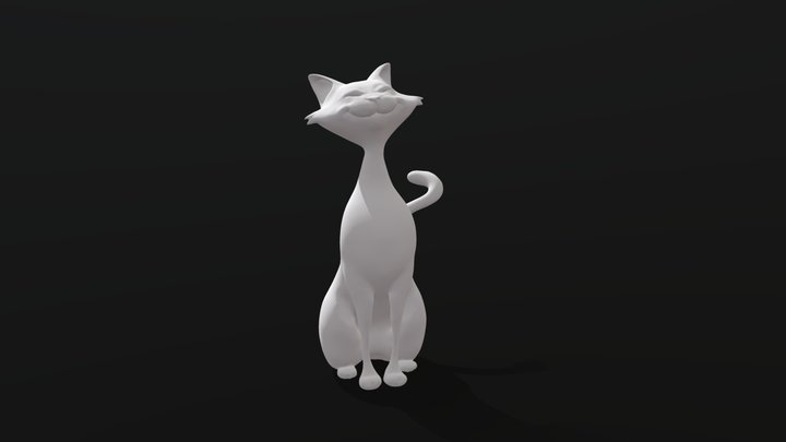 Smug Cat 3D Model
