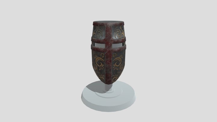 Lowpoly Crusader Helmet – Free 3D Model STL
