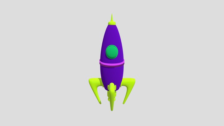 Rocket Completd Color 3D Model