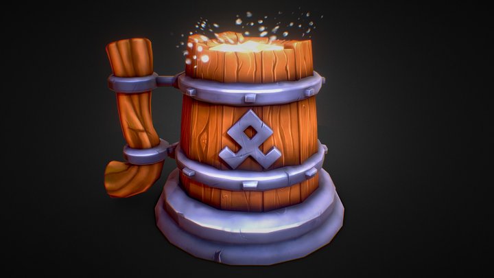 Hand Painted Mug 3D Model