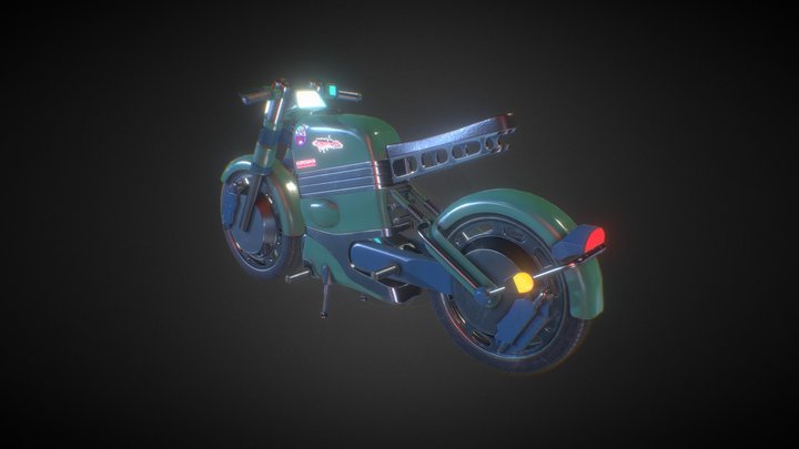 Cyberpunk Motorcycle 3D Model