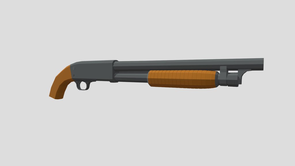 Ithaca Model 37 Sawed Off [Low-Poly]