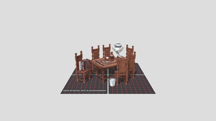 DAE 5 Finished props - Grandma's House 3D Model