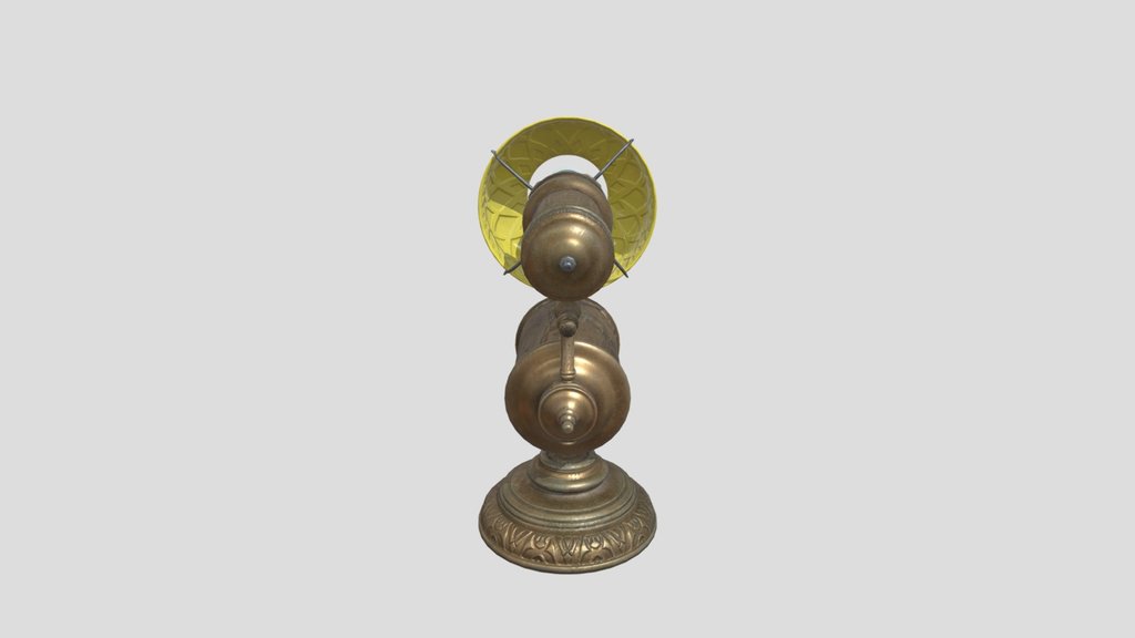 1800s Wall Mounted Kerosene Lamp Ornate
