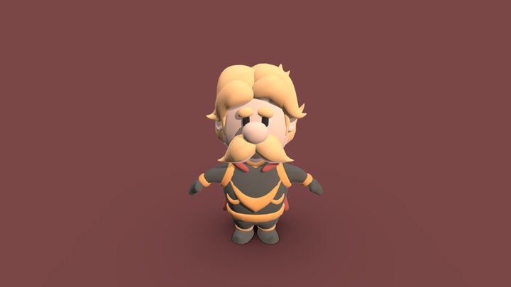 Stylized armoured Knight 3D Model