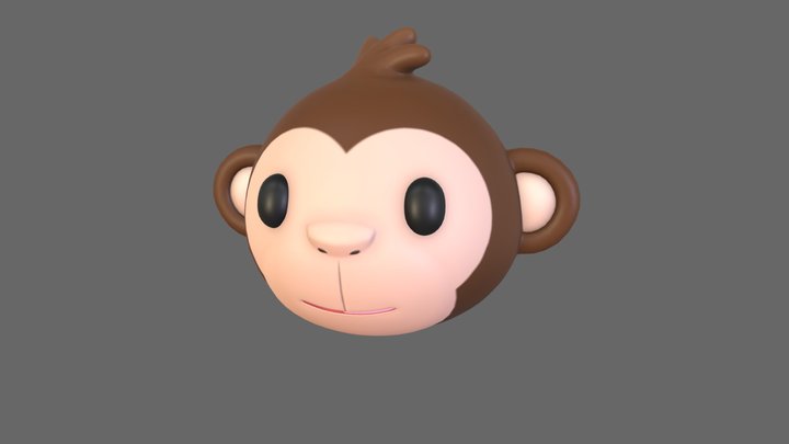 Monkey Head 3D Model