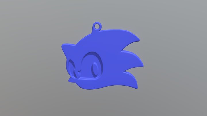 Sonic The Hedgehog Keychain 3D Model