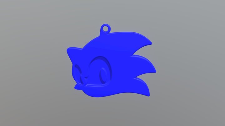 Sonic Keychain 3D Model