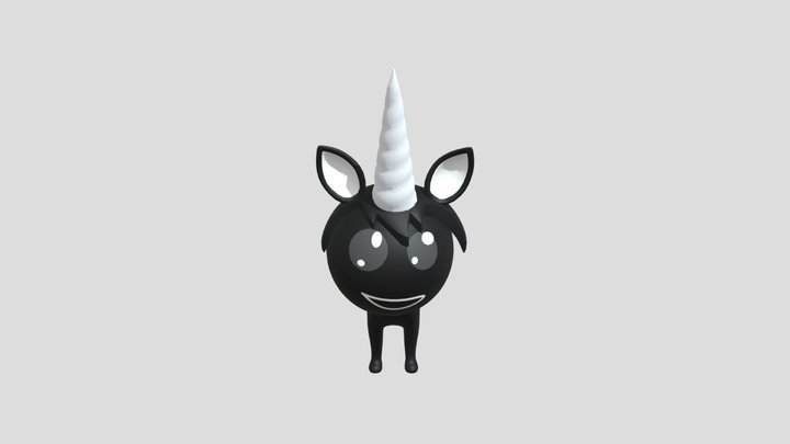 Cartoon Unicorn 3D Model
