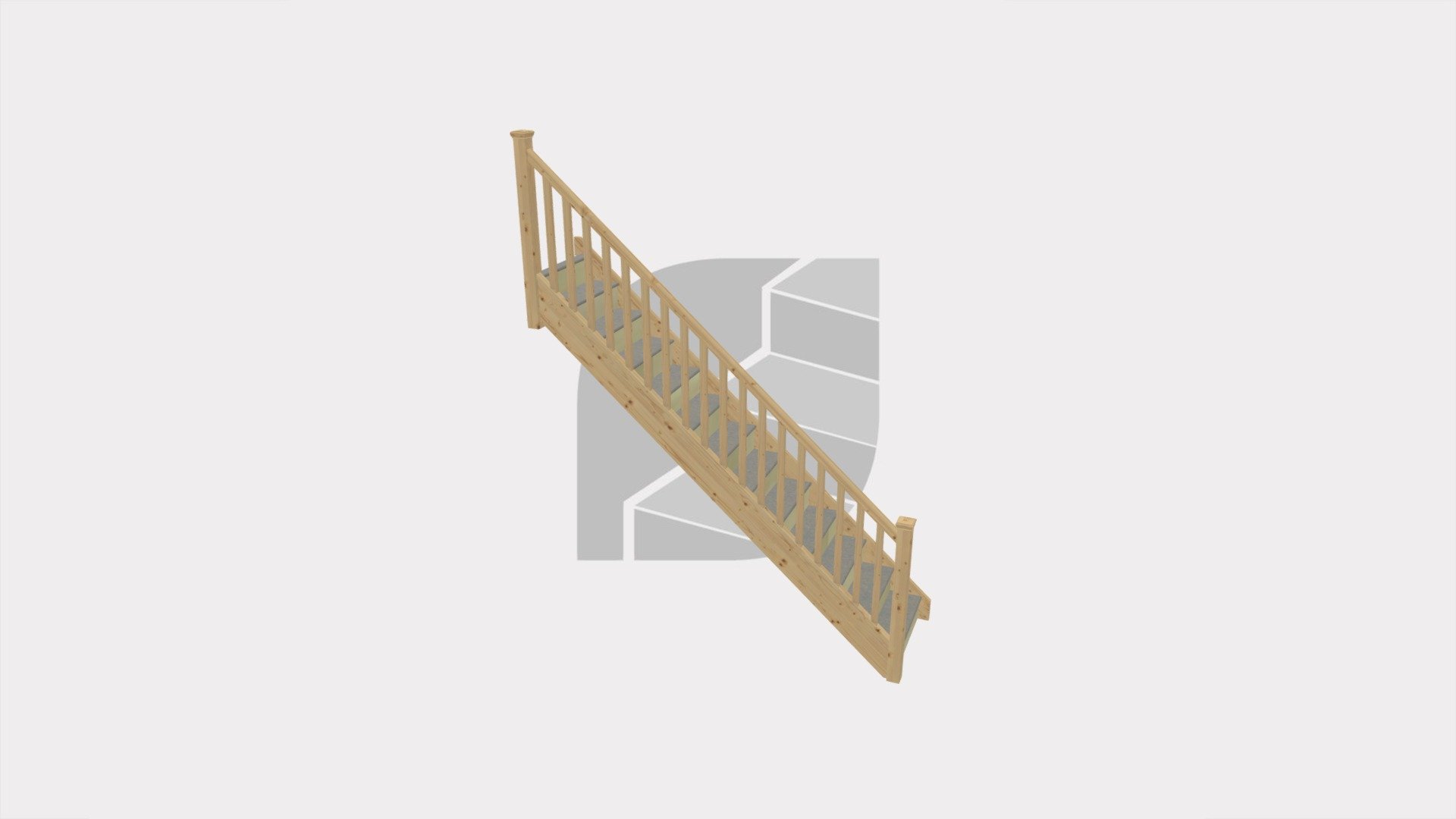 Straight staircase showing additional costs.