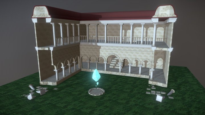 Temple Ruins Environment 3D Model