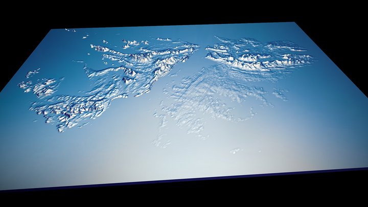 Islas Malvinas 3D para imprimir 3D Model