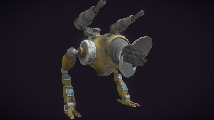 Old War Robot 3D Model