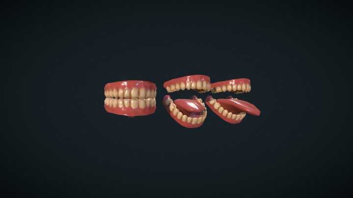 Gameready human mouth and tongue 3D Model