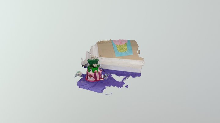 Alice Wonderland Cake 3D Model
