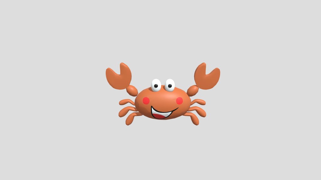 Cartoon Crab Lowpoly