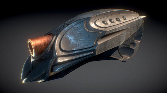 Futuristic Handgun Texture Test – Modello 3D gratuito STL
