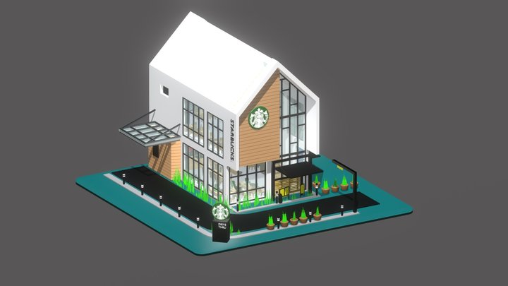 Starbucks near my workplace 3D Model