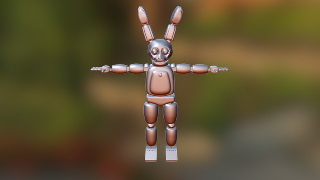Unwithered Springtrap WIP 3D Model