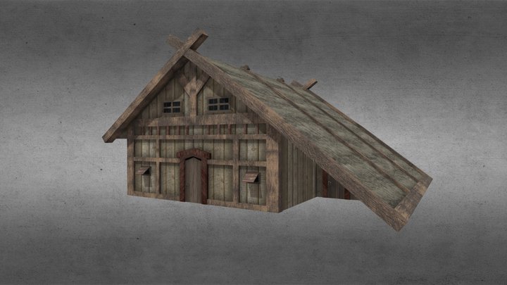 Medieval Wood House 3D Model