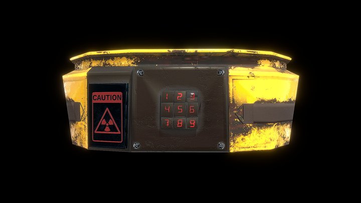 radioactive crate 3D Model