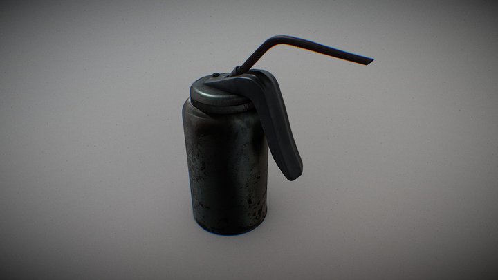 vintage pump oil can 3D Model