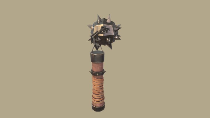 Stylized Chain Mace 3D Model