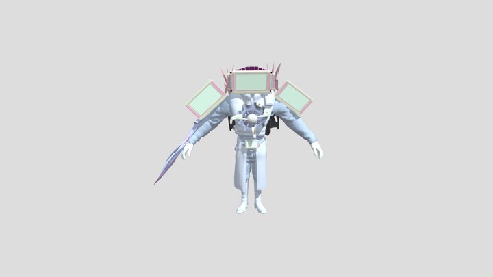 Upgraded Titan TV Man 3D Model