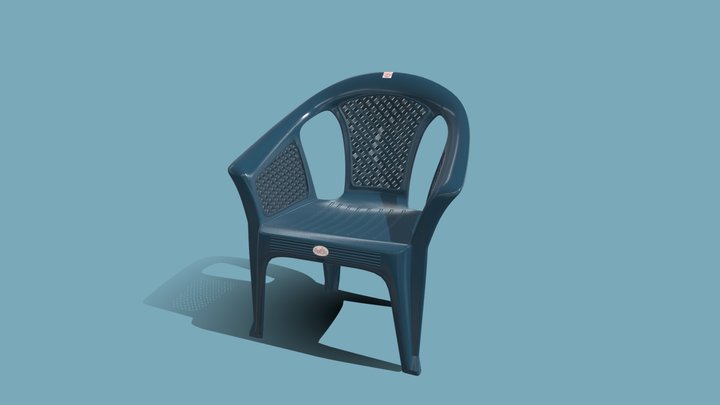 Petals Plastic Chair 3D Model