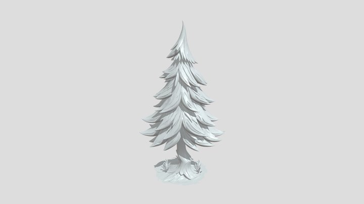 A stylized pine tree 3D Model