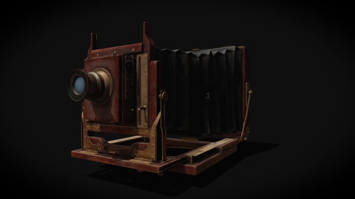 Victorian Bellows Camera 3D Model