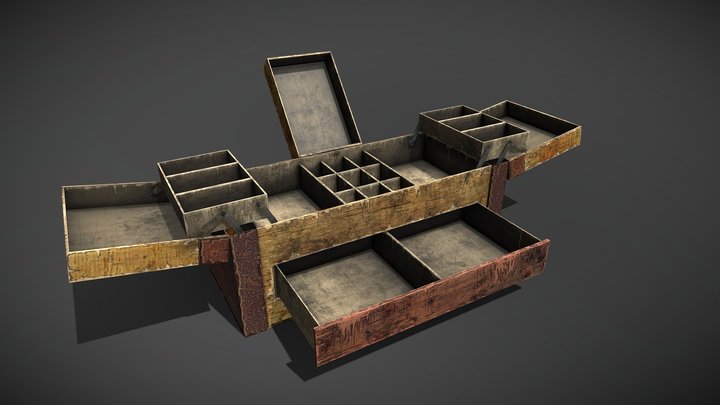 Post-apocalyptic Storage Container 3D Model