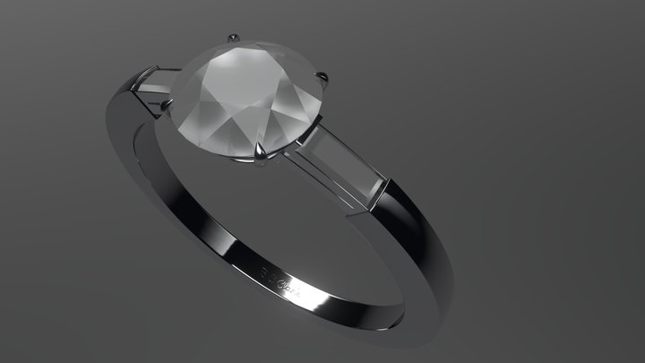 B.C.Clark Signature Collection 5 Engagement Ring 3D Model