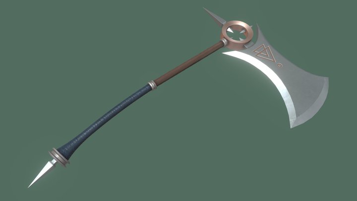 Valkyrie Battle Axe 3D Model