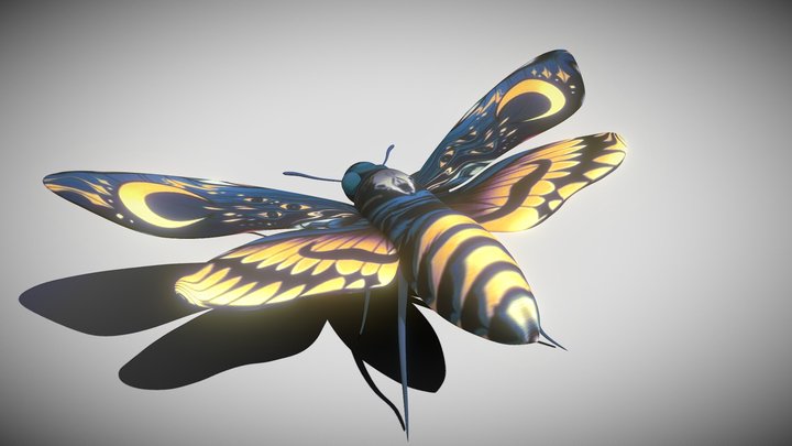 Stylized Butterfly 3D Model