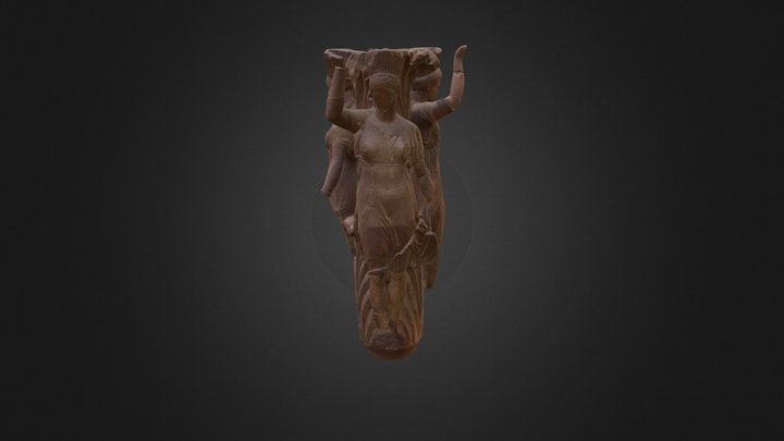 Delphi Dancers Column, Temple of Apollo 3D Model