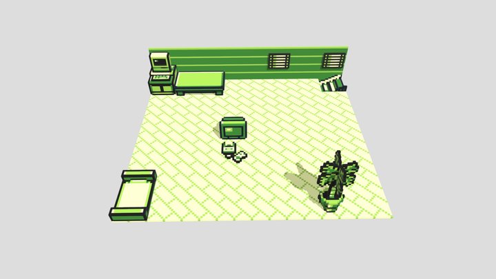 Pokémon Bedroom 3D 3D Model