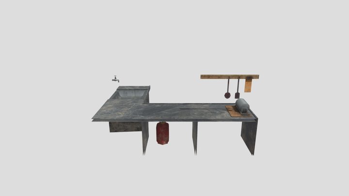Kitchen Assets made for game 3D Model