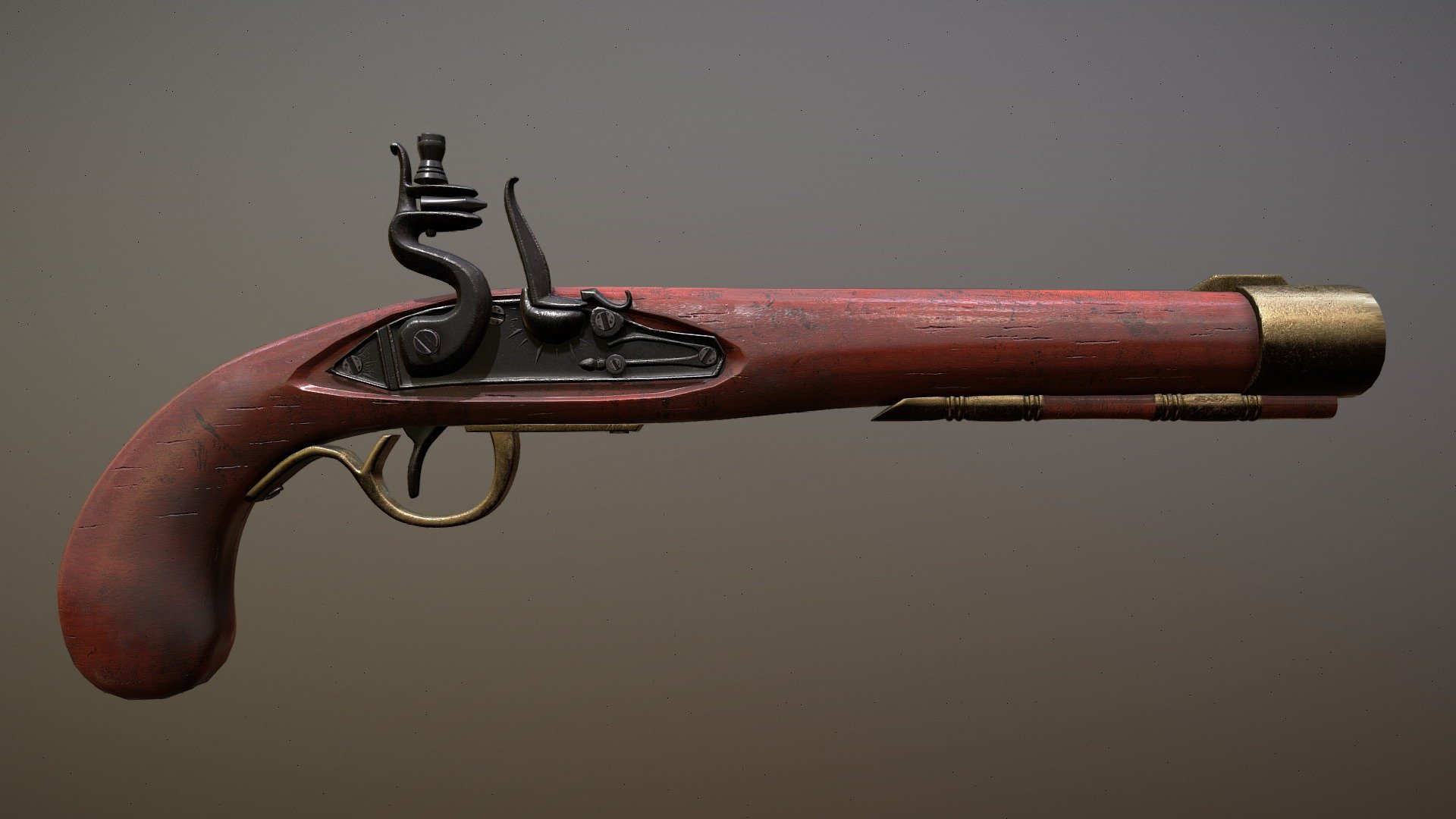 Flintlock Pistol - Download Free 3D model by tvtone2k1 [6c3788f ...