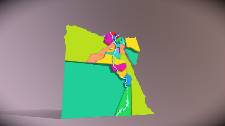 Governorates of Egypt 3D Model