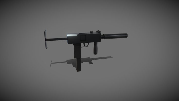 MAC-10 with attachments 3D Model