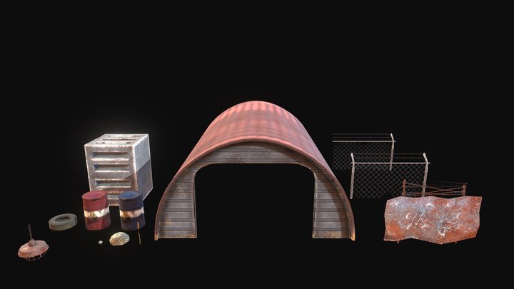 Post-Apocalyptic Asset Pack 3D Model