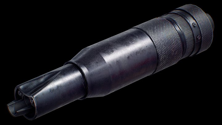 PBS-4 / ПБС-4 Rifle Silencer/Suppressor Lowpoly – Modello 3D gratuito STL