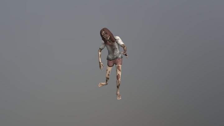 Zombie Walk Animation 3D Model