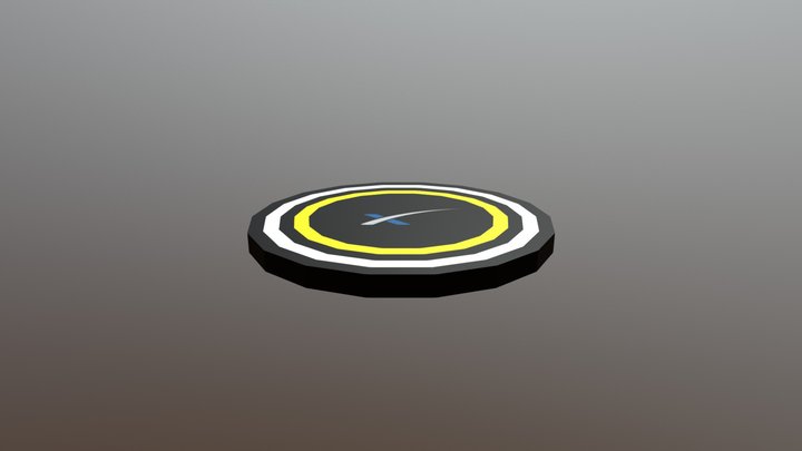 SpaceX Landing Pad 3D Model