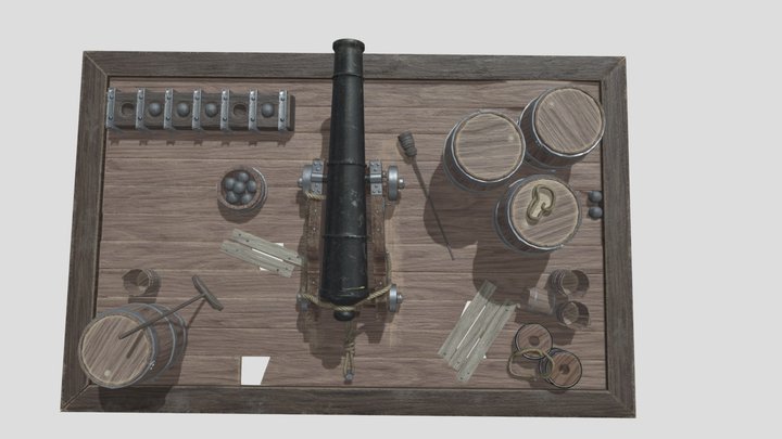 Cannon ships 3D Model