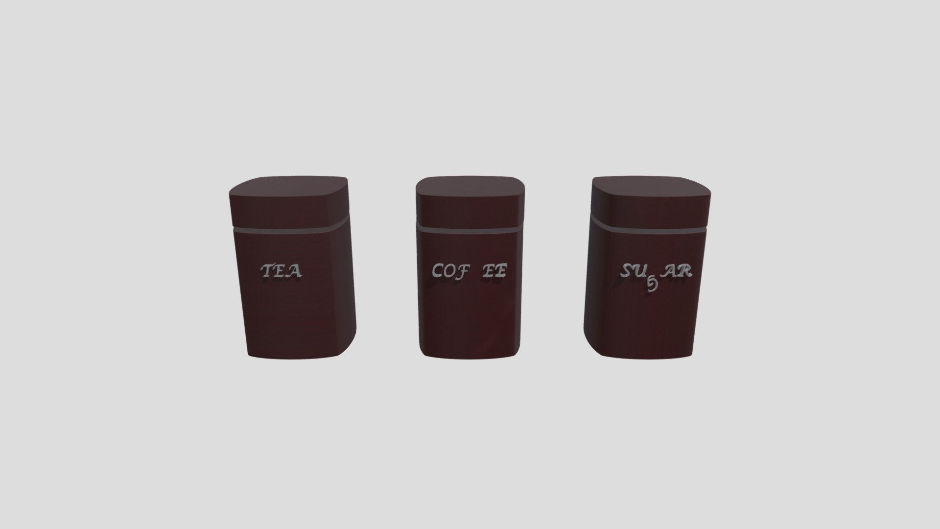 Tea Coffee Sugar Caddies