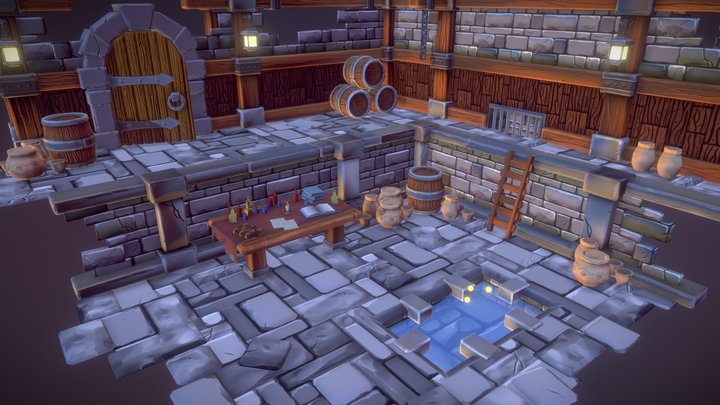 Dungeon Scene 3D Model