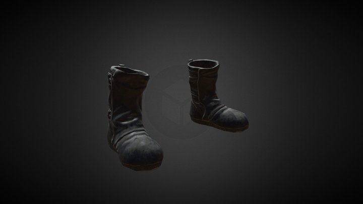 Old dirty boots 3D Model